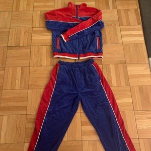 Red White Blue Men’s Velour Sweatsuit